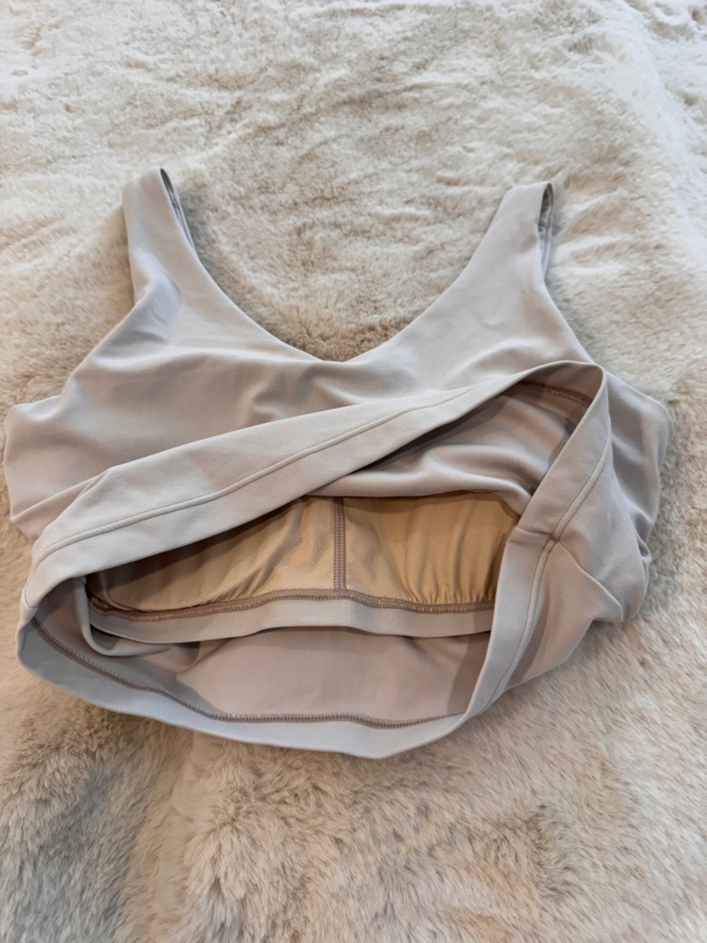 Athleta Neutral Beige Sleeveless Athletic Crop Activewear Tank - Picture 5 of 11
